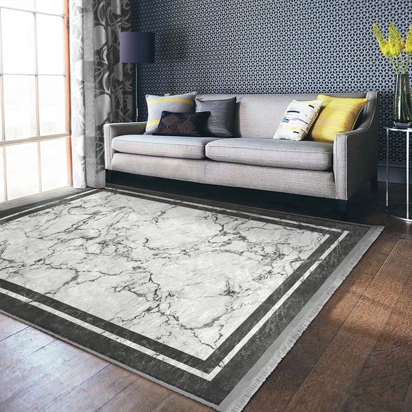 Balts/pelēks paklājs 120x180 cm – Mila Home-image-1