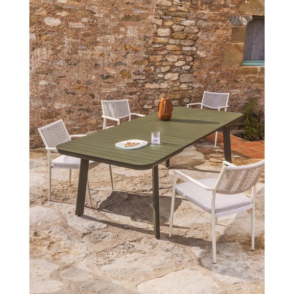 Metāla dārza ēdamgalds 100x220 cm Izola – Kave Home-image-2