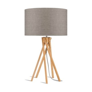 Smilškrāsas galda lampa ar bambusa struktūru Good&Mojo Kilimanjaro