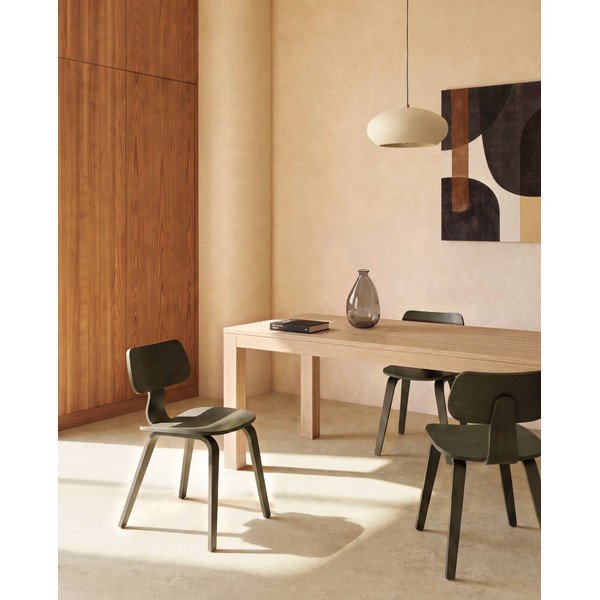 Balta piekaramā lampa ar metāla abažūru ø 40 cm Inda – Kave Home-image-1