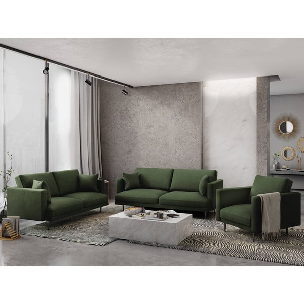 Zaļš trīsvietīgs dīvāns Milo Casa Piero, 220 cm-image-1