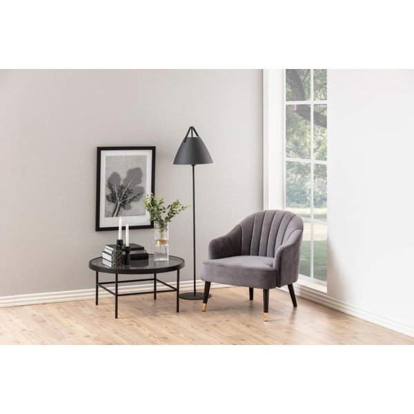 Melns apaļš žurnālgaldiņš ø 80 cm Hoya – Actona-image-1