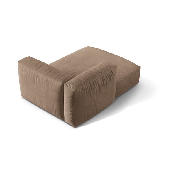 Gaiši brūna samta modulārā dīvāna daļa (ar kreiso stūri) Martina – Micadoni -image-2