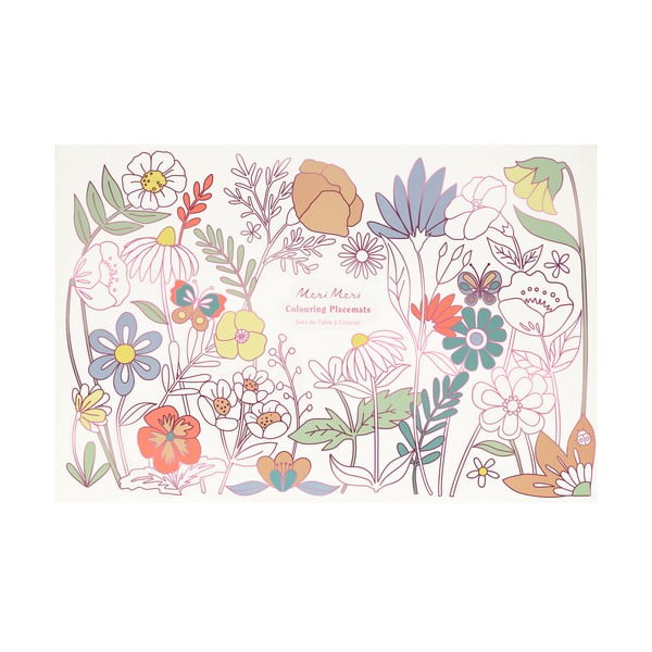 Papīra galda paliktnis (8 gab.) 28x42.5 cm Butterflies & Flowers – Meri Meri
