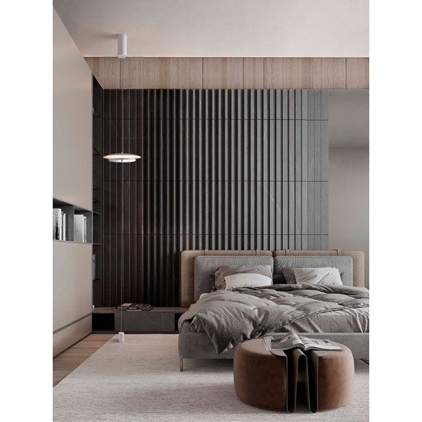 Matēti balta alumīnija LED stāvlampa ar regulējamu spilgtumu (augstums 330 cm) Olos – Nova Luce-image-1