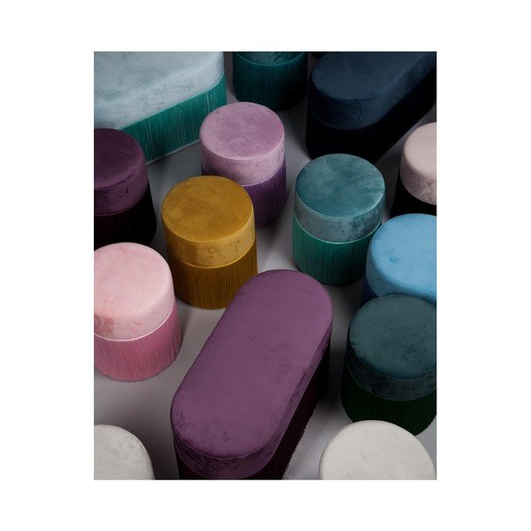 Pufs ar samta pārvalku Velvet Atelier-image-2