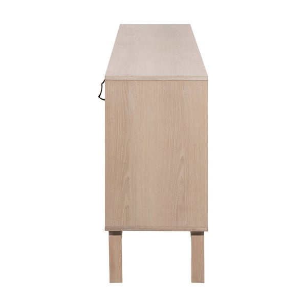 Dabīga toņa zema kumode ar ozolkoka imitāciju 180x80 cm Linley – Actona-image-4