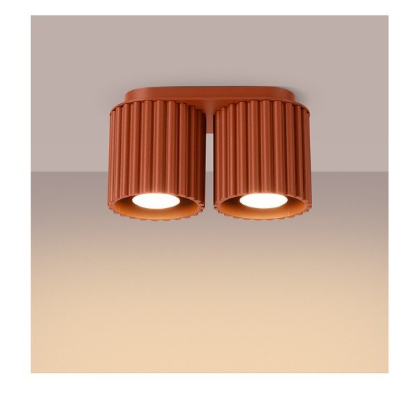 Terakotas oranža metāla prožektora tipa lampa 10x21 cm Zora – Sollux-image-4