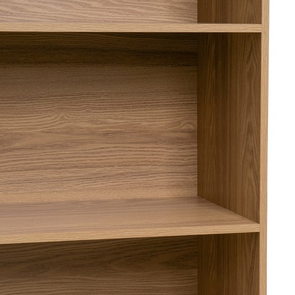 Dabīga toņa grāmatplaukts ar ozolkoka imitāciju 80x172x40 cm Elia – Casa Selección-image-2