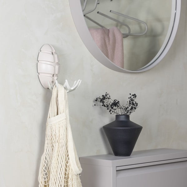 Balts/spīdīgas sudraba krāsas plastmasas sienas āķis Bug – Spinder Design-image-2