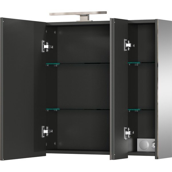 Pelēks vannas istabas skapis 80x71 cm – Germania-image-3