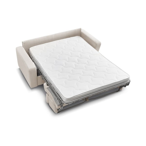 Krēmkrāsas velveta salokāms dīvāns 195 cm Monaco – Bobochic Paris-image-4