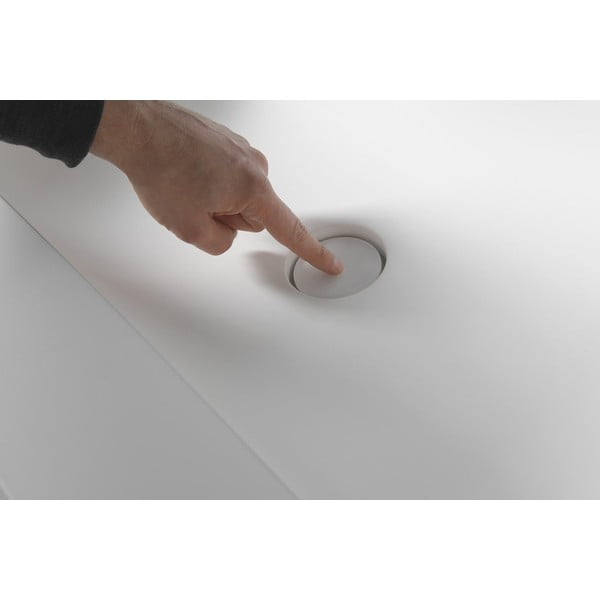 Balta dubultā izlietne no mākslīgā akmens 180x51,5 cm Aruba – Sapho-image-3