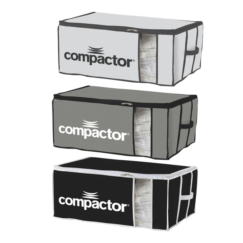 3 tekstilizstrādājumu uzglabāšanas kastu komplekts Compactor XXL