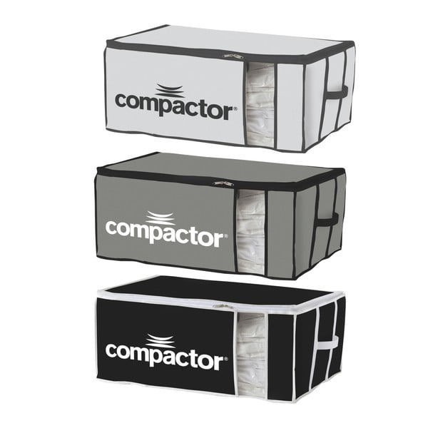 3 tekstilizstrādājumu uzglabāšanas kastu komplekts Compactor XXL