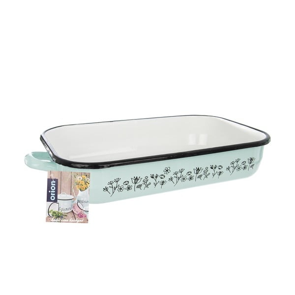 Piparmētru zaļš emaljas cepamais trauks Orion Meadow, 34 x 22 cm-image-3