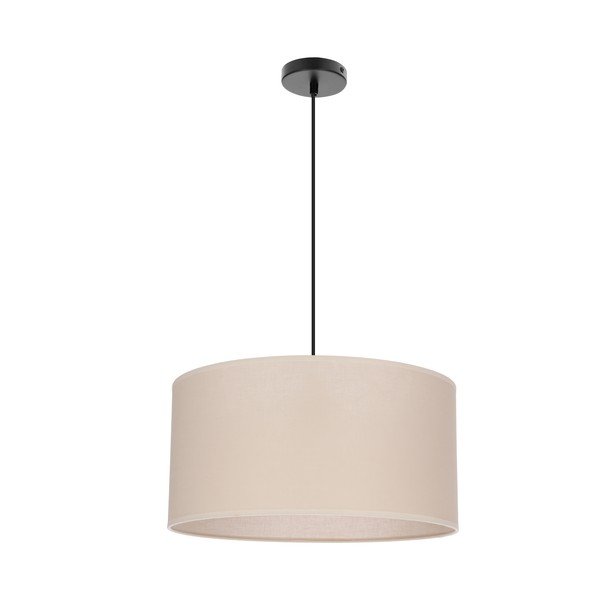 Bēša piekaramā lampa ar auduma abažūru ø 40 cm Shanti – Candellux Lighting