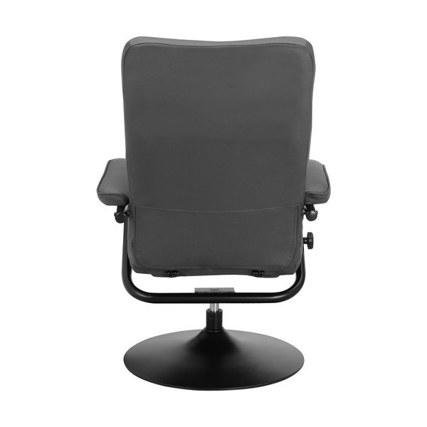 Pelēks relaksējošs atpūtas krēsls ar kāju balstu no ādas imitācijas Istad – Støraa-image-4