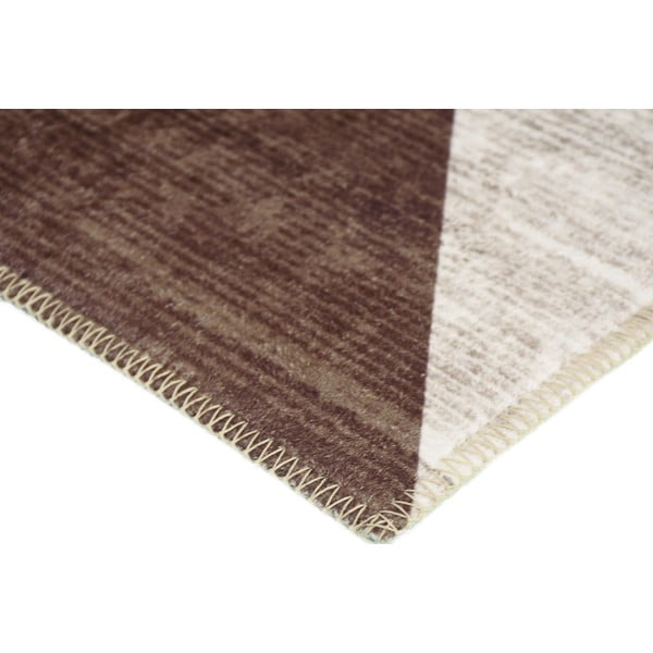 Brūns/bēšs mazgājams paklājs 230x160 cm – Vitaus-image-2