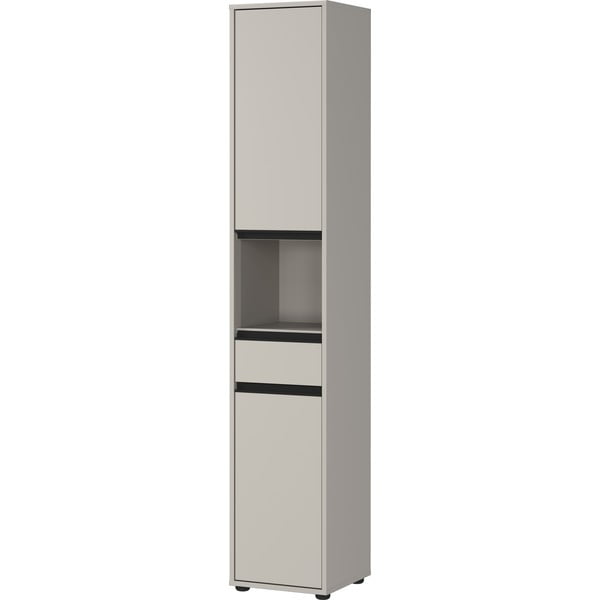 Pelēks augsts/šaurs vannas istabas skapis 33x181 cm Lemont – Germania-image-2