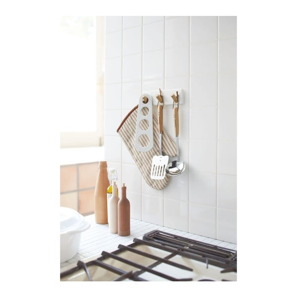 Balts sienas pakaramais virtuves darbarīkiem YAMAZAKI Trio-image-2