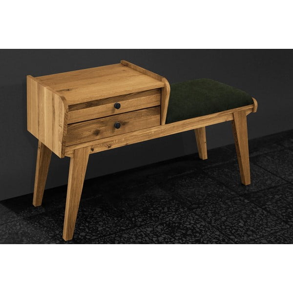 Ozolkoka sols ar atvilktnēm un zaļu sēdekli Retro – The Beds-image-3