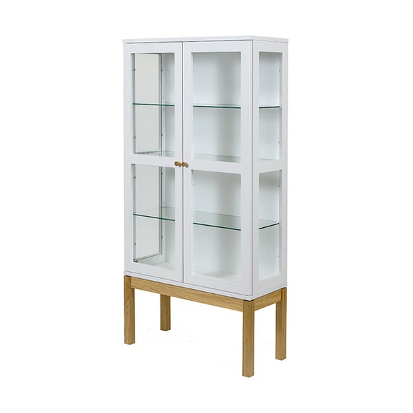 Balts grāmatu plaukts/vitrīna Woodman AbbeyWood-image-3