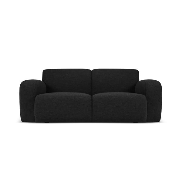 Melns dīvāns no buklē auduma 170 cm Molino – Micadoni Home
