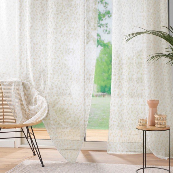 Bēšs dienas aizkars 137x280 cm Farandole – douceur d'intérieur-image-3