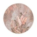 Gaiši rozā mazgājams apaļš paklājs ø 150 cm Dusty Leaves – Mila Home
