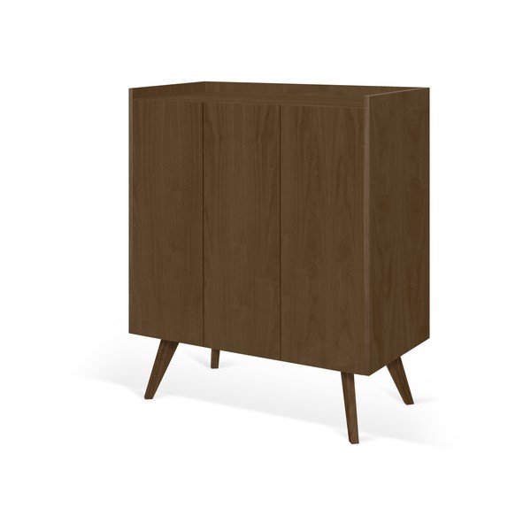 Tumši brūna kumode ar masīvkoka kājām, 125 x 110 cm Mara – TemaHome-image-3