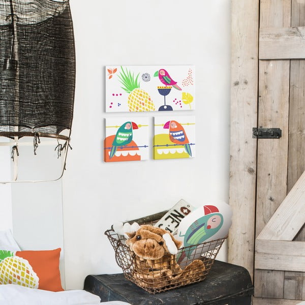 Bērnu plakāts 27x27 cm Pretty Parrots – Moshi Moshi-image-1