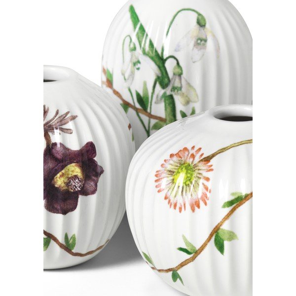 3 miniatūru porcelāna vāžu komplekts Kähler Design Hammershøi Spring-image-3