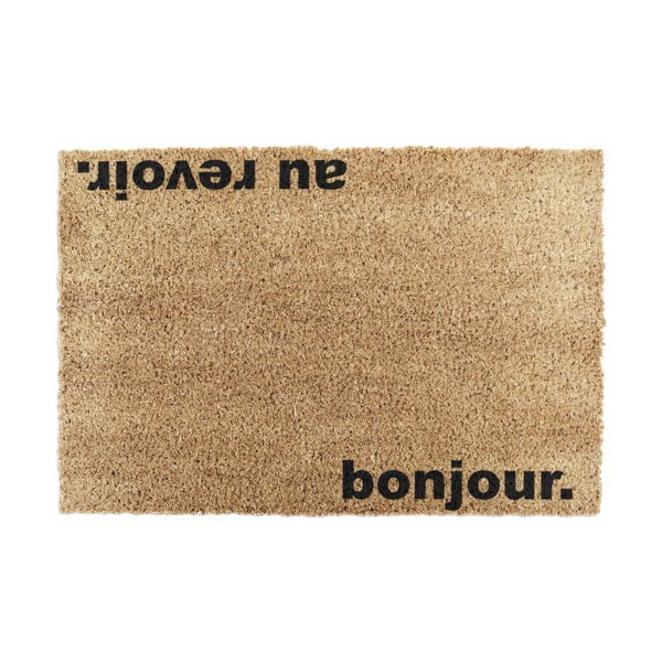 Kokosšķiedras kājslauķis 40x60 cm Bonjour, Au Revoir – Artsy Doormats