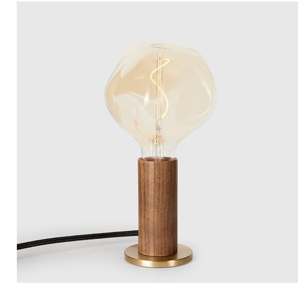 Brūna galda lampa ar regulējamu spilgtumu (augstums 26 cm) Knuckle – tala