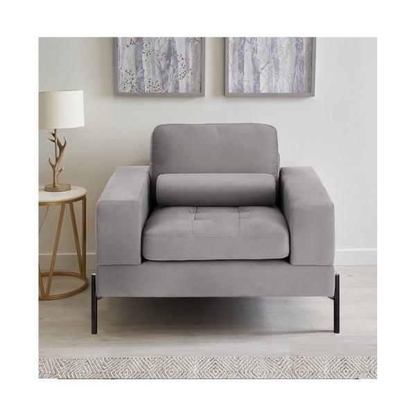 Gaiši pelēks atpūtas krēsls Versailles – Ropez-image-1