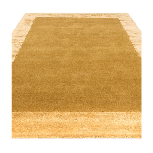 Okera dzeltens ar rokām darināts paklājs no vilnas maisījuma 160x230 cm Ascot – Asiatic Carpets-image-1