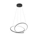 Matēti melna LED piekaramā lampa ar regulējamu spilgtumu Darvin – Trio