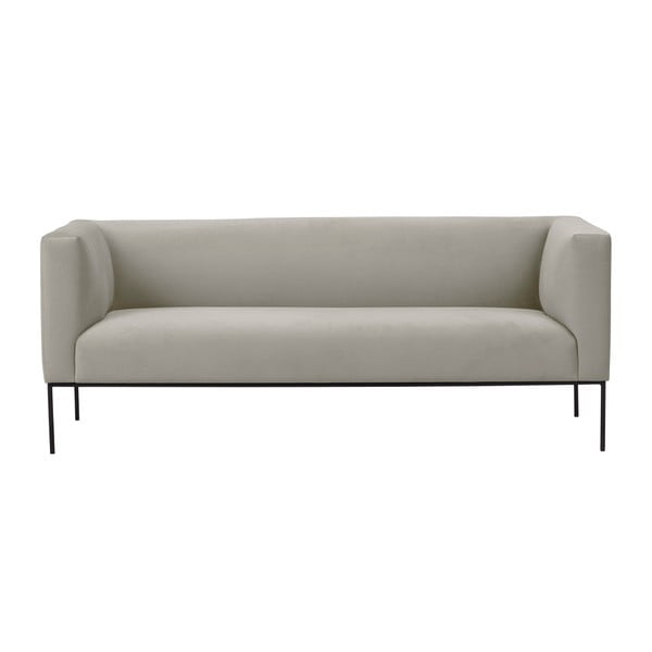 Bēšs samta dīvāns Windsor & Co Sofas Neptune, 195 cm