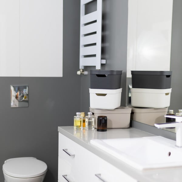 Plastmasas uzglabāšanas kaste ar vāku Deco – Rotho-image-1