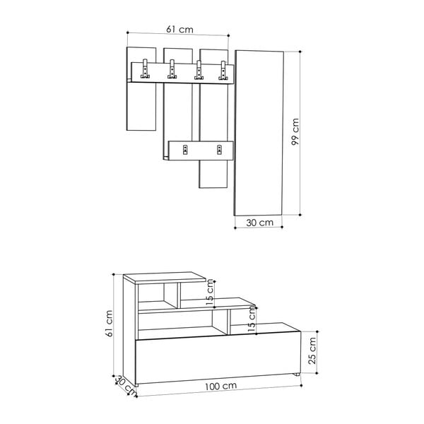 Balts priekšnama komplekts Vesty – Kalune Design-image-2
