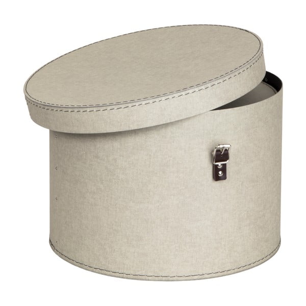 Bēšas kartona uzglabāšanas kastes (2 gab.) ar vāku ø 37,5x25 cm Rut Canvas Paper Laminate – Bigso-image-3