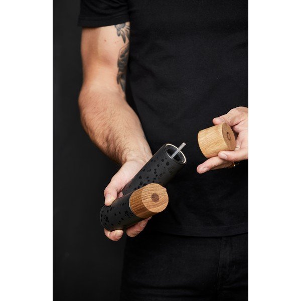 Melnas keramikas piparu un sāls dzirnaviņas (2 gab.) Gastro Black – Bitz-image-2