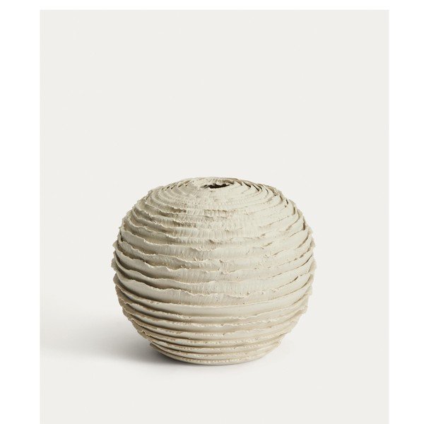 Krēmkrāsas keramikas rokām darināta vāze (augstums 21 cm) Evania – Kave Home