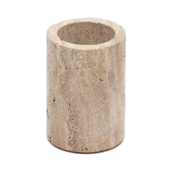 Bēšs akmens trauks zobu birstei Macre – Kave Home