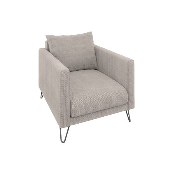 Gaiši brūns atpūtas krēsls no šenila auduma Freya – Ropez