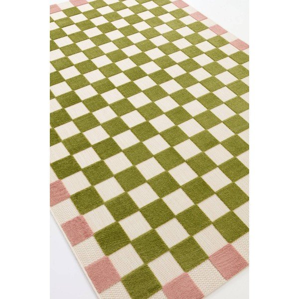 Zaļš/rozā iekštelpu un āra paklājs 200x290 cm Enja – Jotex-image-4
