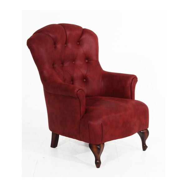 Sarkans mākslīgās ādas krēsls Max Winzer Camilla