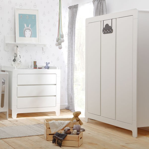 Balta drēbju skapis Pinio Moon, 185 x 142 cm-image-3