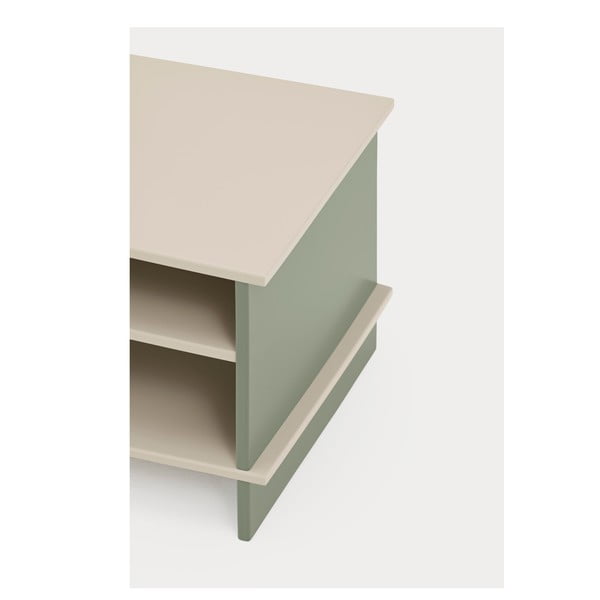 Zaļš/krēmkrāsas naktsskapītis ar plauktiem Inari – Teulat-image-3